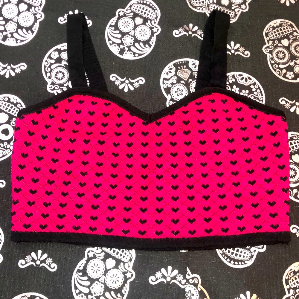 Forever 21 Pink Heart Bra Top